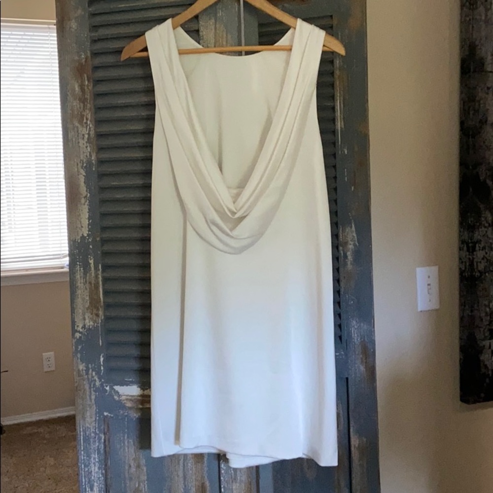 Alice + Olivia Lita cowl back shift mini dress